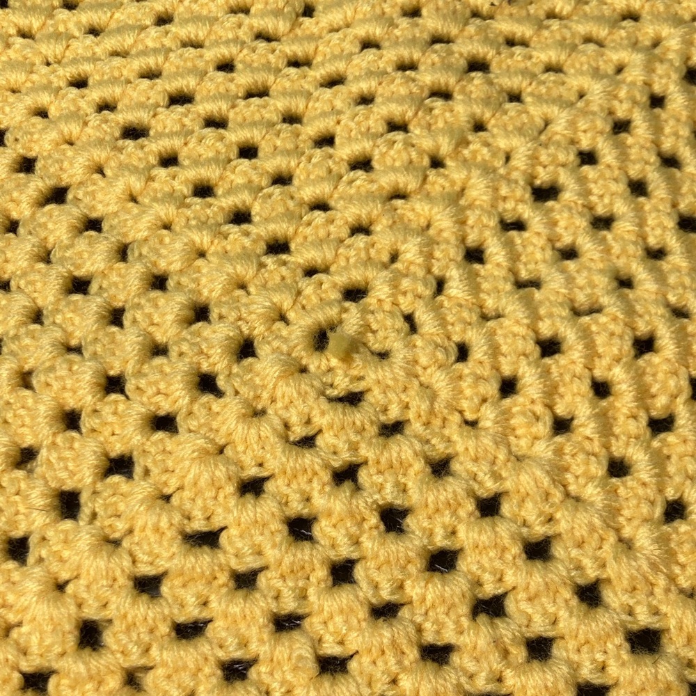 5 for $10: 16” Handmade Granny Square Yellow Crochet Work in Progress (WIP) - Picture 2 of 2